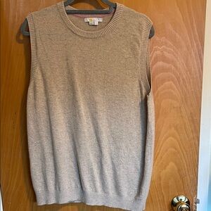 Boden women’s  100% cashmere Tan Crewneck Sweater Vest